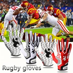 Fashionable new baseball American rugby gloves made of breathable fingertips, non slip palm, and high elastic material, suitable for rugby, baseball receiving and serving sports