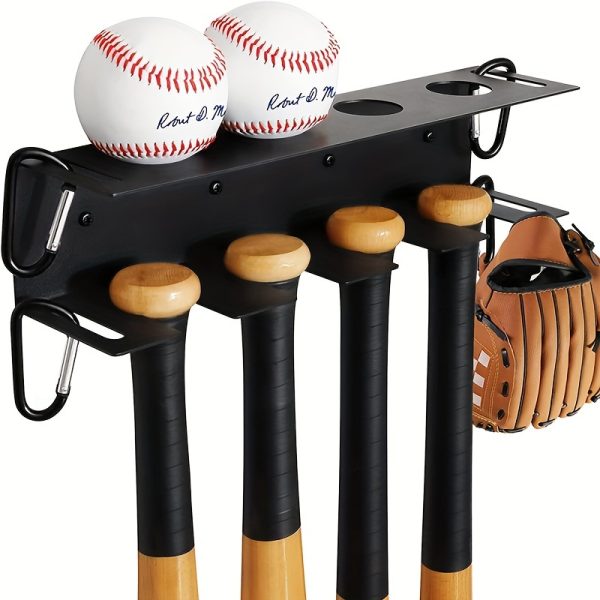 1pc, Metal Baseball Bat Holder, Wall-mounted Baseball Display Rack, Simple Bat Holder Bracket