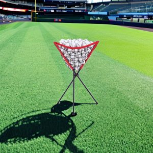 1pc Baseball Hitting Cage, Portable And Detachable, Baseball Training Accessories, With Iron Material, Training Ball Storage With Carrying Bag