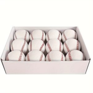 12pcs Standard Size Baseballs, Unmarked Training Practice Baseball, For Batting, Fielding, Hitting, Pitching, Practice