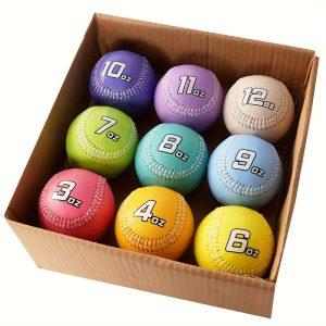 9 Durable Sports Softballs For Outdoor Sports Training Games. Baseball Multi-color Numbered Balls And More